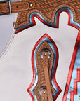 Hilason Handmade Genuine Leather Chaps Adult Handtooled Rodeo Bull Riding