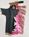 Hilason Handmade Genuine Leather Chaps Adult Handtooled Rodeo Bull Riding