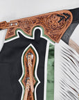 Hilason Handmade Genuine Leather Chaps Adult Handtooled Rodeo Bull Riding