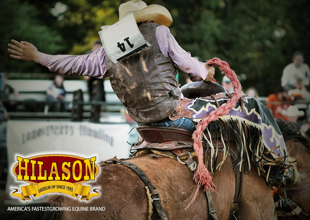 Ch222N-F Hilason Pro Rodeo Bronc Bull-Riding Show Genuine Leather Chaps