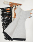 Hilason Handmade Genuine Leather Chaps Adult Handtooled Rodeo Bull Riding