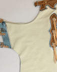 Hilason Handmade Genuine Leather Chaps Adult Handtooled Rodeo Bull Riding