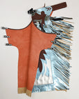 Western Youth Child Rodeo Bronc Bull Riding Show Genuine Leather Chaps