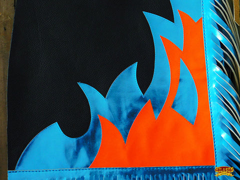 Western Youth Child Rodeo Bronc Bull Riding Show Genuine Leather Chaps