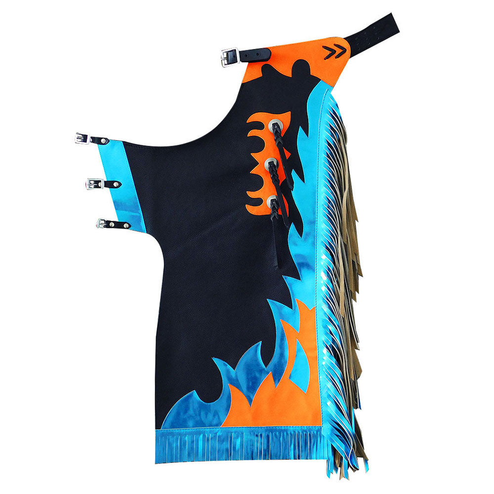 Western Youth Child Rodeo Bronc Bull Riding Show Genuine Leather Chaps