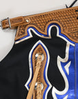 Hilason Handmade Genuine Leather Chaps Adult Handtooled Rodeo Bull Riding