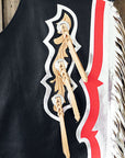 Hilason Handmade Genuine Leather Chaps Adult Handtooled Rodeo Bull Riding