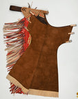 Hilason Pro Rodeo Bull Riding Chaps Smooth Genuine Leather Western Brown
