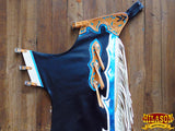 HILASON handmade genuine LEATHER CHAPS chinks adult handtooled rodeo bull riding