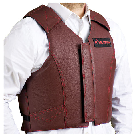 Equestrian Horse Riding Vest Safety Protective Hilason Leather