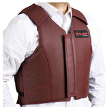 Equestrian Horse Riding Vest Safety Protective Junior Leather Rodeo