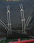 Hilason 600D Winter Waterproof Horse Turnout Blanket Belly Wrap Black