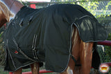 Hilason 600D Winter Waterproof Horse Turnout Blanket Belly Wrap Black