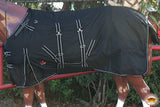 Hilason 600D Winter Waterproof Horse Turnout Blanket Belly Wrap Black