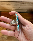 Big Ring - 9- kingman turquoise ring and sterling silver