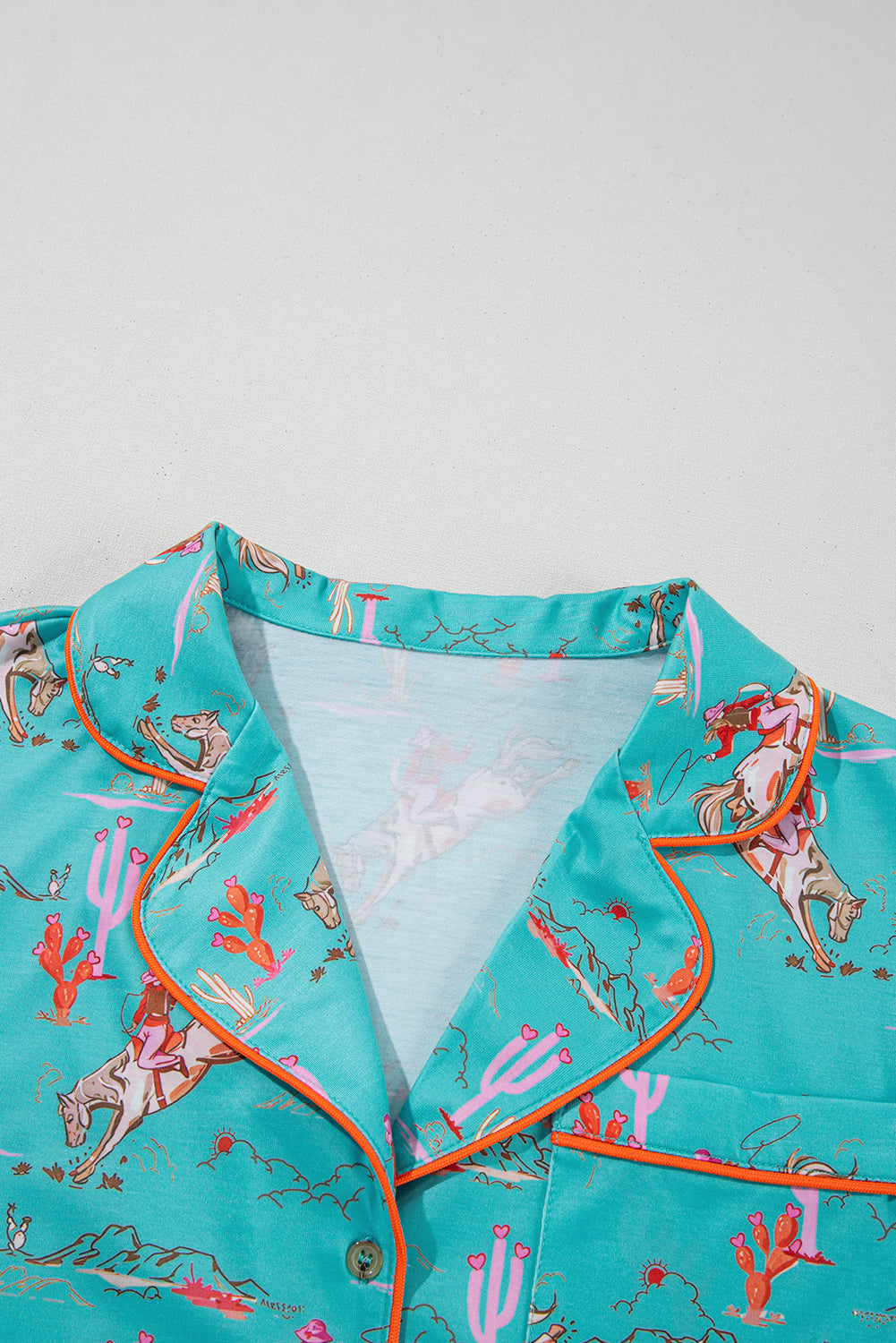 Western Cowgirl Top &amp; Shorts Pajama Set