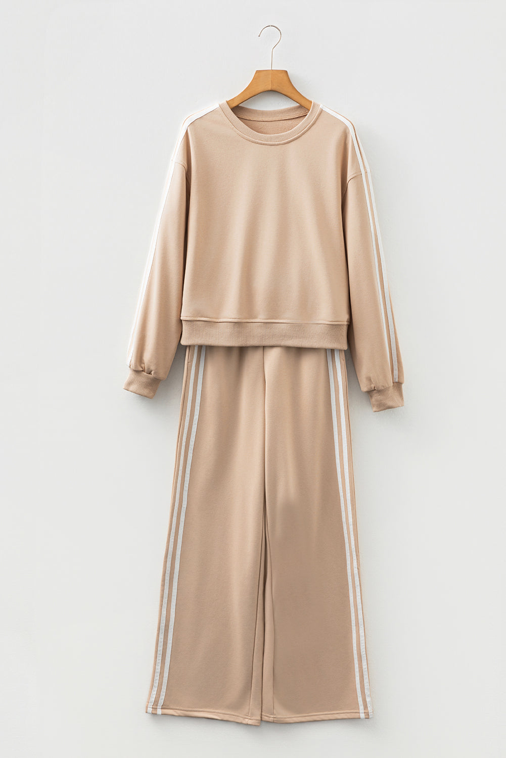 Varsity Stripe Crewneck Pullover and Sweatpants Set