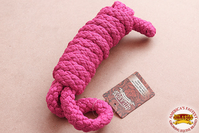 Hilason Horse Riding Poly Lead Rope Brown Tan  1/4&quot; X 8 Ft.