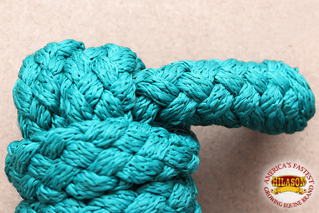 Hilason Horse Riding Poly Lead Rope 1/4&quot; X 9 Ft. Red Turquoise