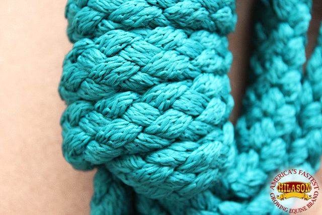 Hilason Horse Riding Poly Lead Rope 1/4&quot; X 9 Ft. Red Turquoise