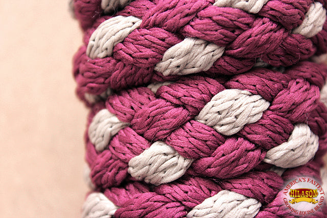Hilason Horse Riding Poly Lead Rope Brown Tan  1/4&quot; X 8 Ft.
