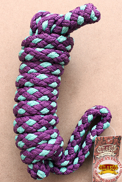 Hilason Horse Riding Poly Lead Rope 1/4&quot; X 9 Ft. Red Turquoise