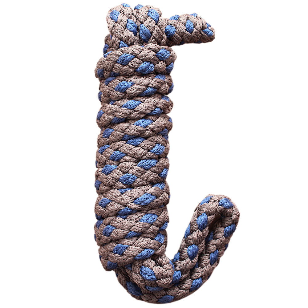 Hilason Horse Riding Poly Lead Rope Brown Tan  1/4&quot; X 8 Ft.
