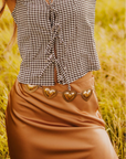 The Hattie Heart Belt in Gold