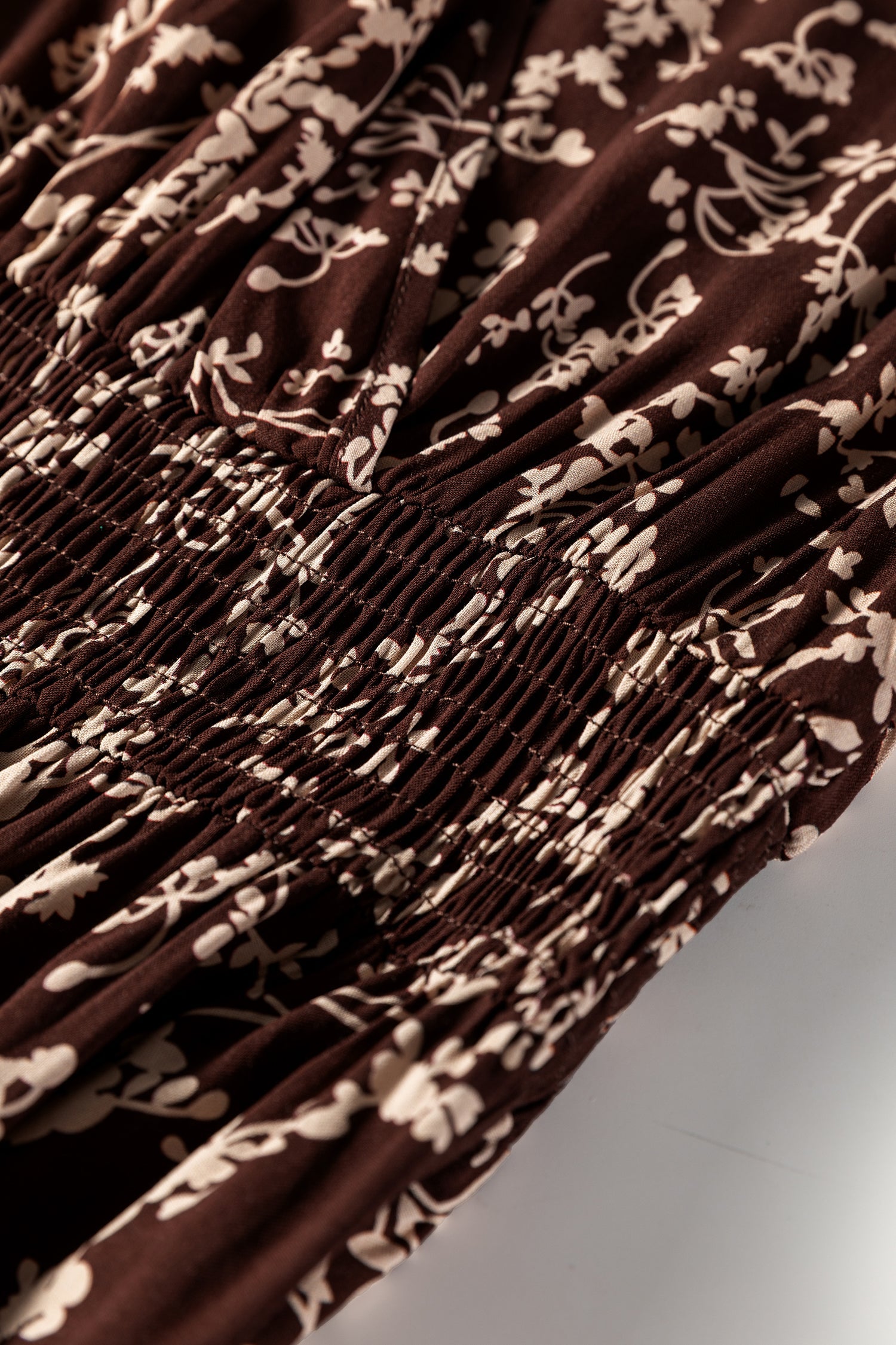 Ditsy Floral Long Sleeve Flared Mini Dress