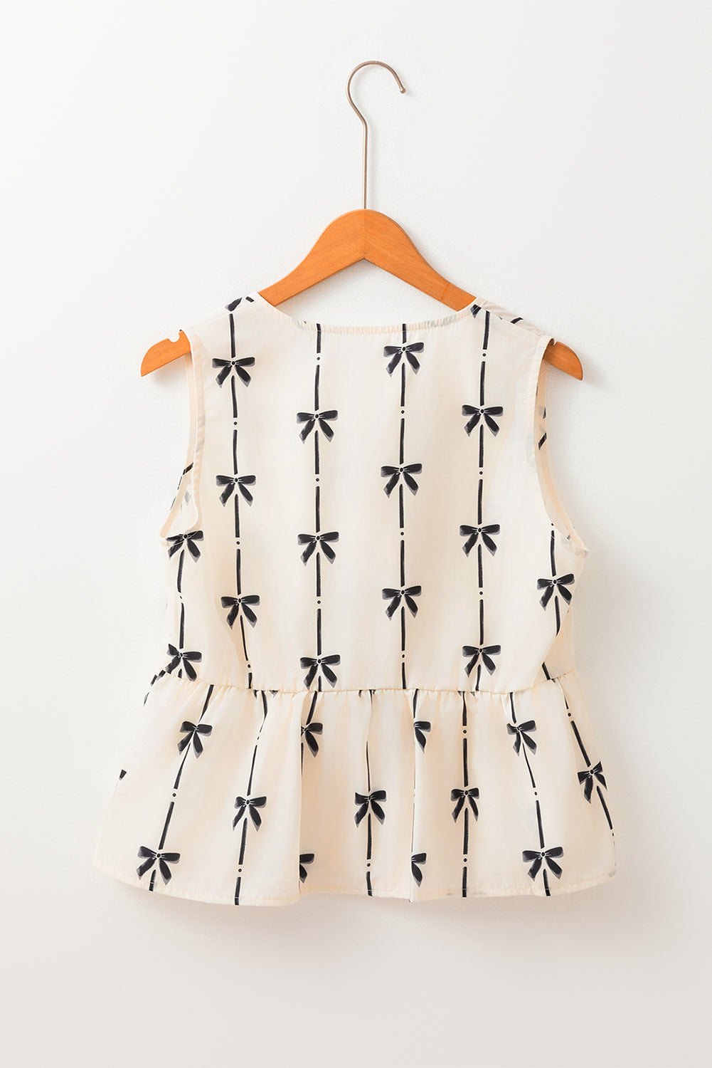 Kyra Bow Tie Closure Ruffled Vest