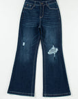 Khloe High Rise Ripped Bell Bottom Jeans