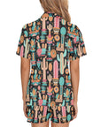 Cactus Obsessed Women's Western Pajama Set