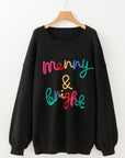 Plus Size Christmas Merry & Bright Tinsel Sweater