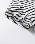 Ramona Stripe V Neck Petal Sleeve Plus Size Top