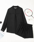Sheer Shirt and Shorts Swim Cover-Up Set