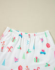 Christmas Short Sleeve Shirt and Shorts Pajama Set