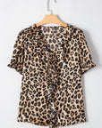 Martha Leopard Puff Short Sleeve Top