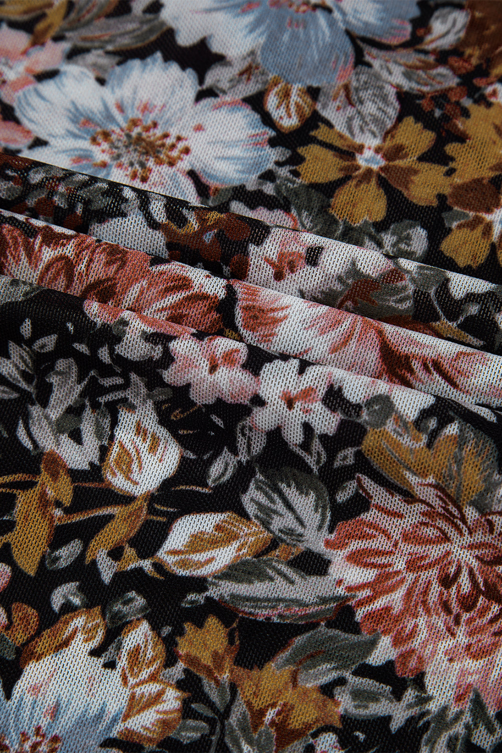 Floral Mesh Long Sleeve Top