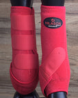 Large Hilason Horse Medicine Sports Boots Rear Hind Leg Red
