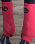 Large Hilason Horse Medicine Sports Boots Rear Hind Leg Red