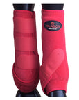 Large Hilason Horse Medicine Sports Boots Rear Hind Leg Red