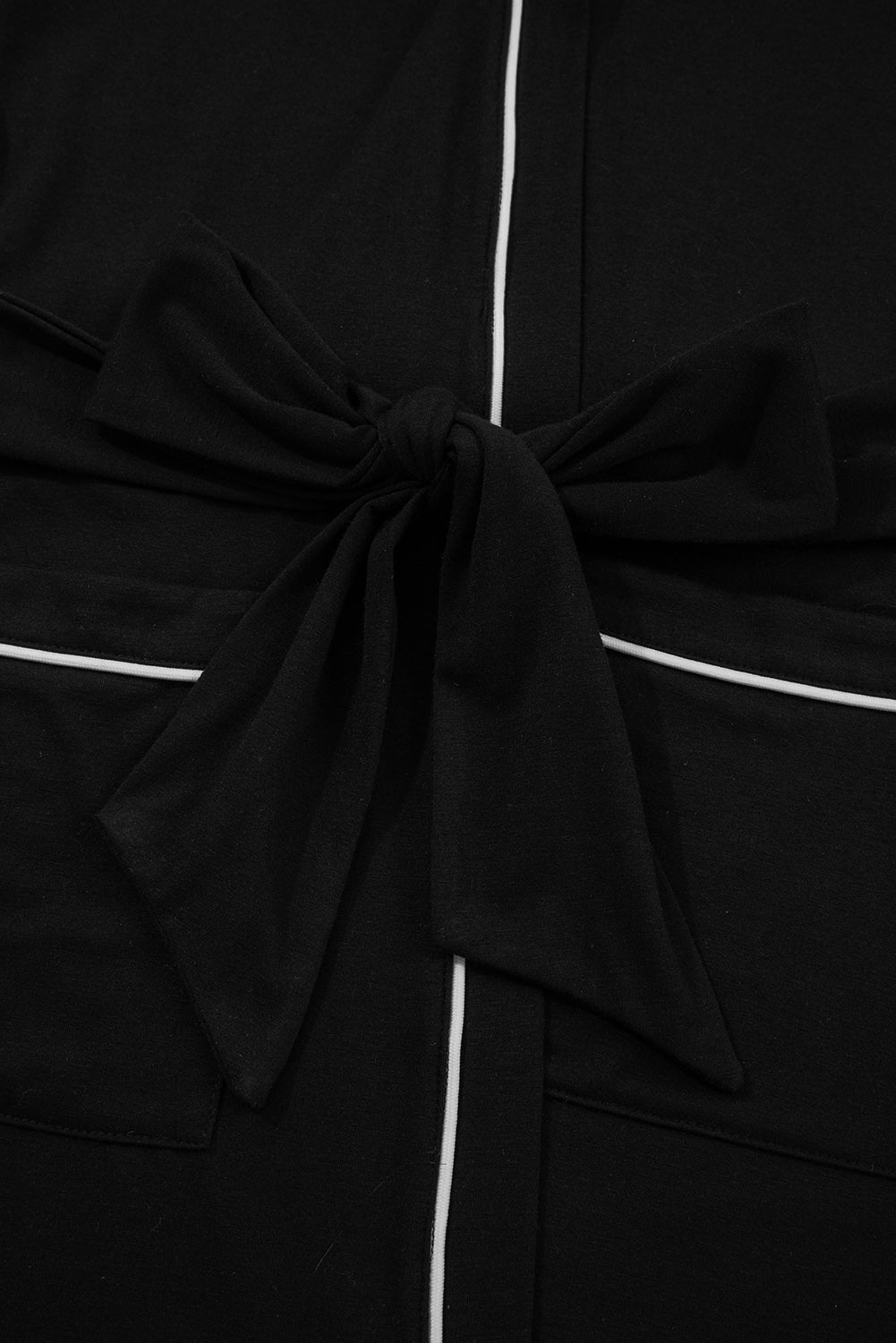 Contrast Trim Hooded Cardigan and Pants Set