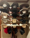 15 Cowboy Hat Rack | Cowboy Hat Holder |  Rustic Western Hat Display | Handcrafted Wooden Organizer | Space-Saving Home Decor | Made in USA