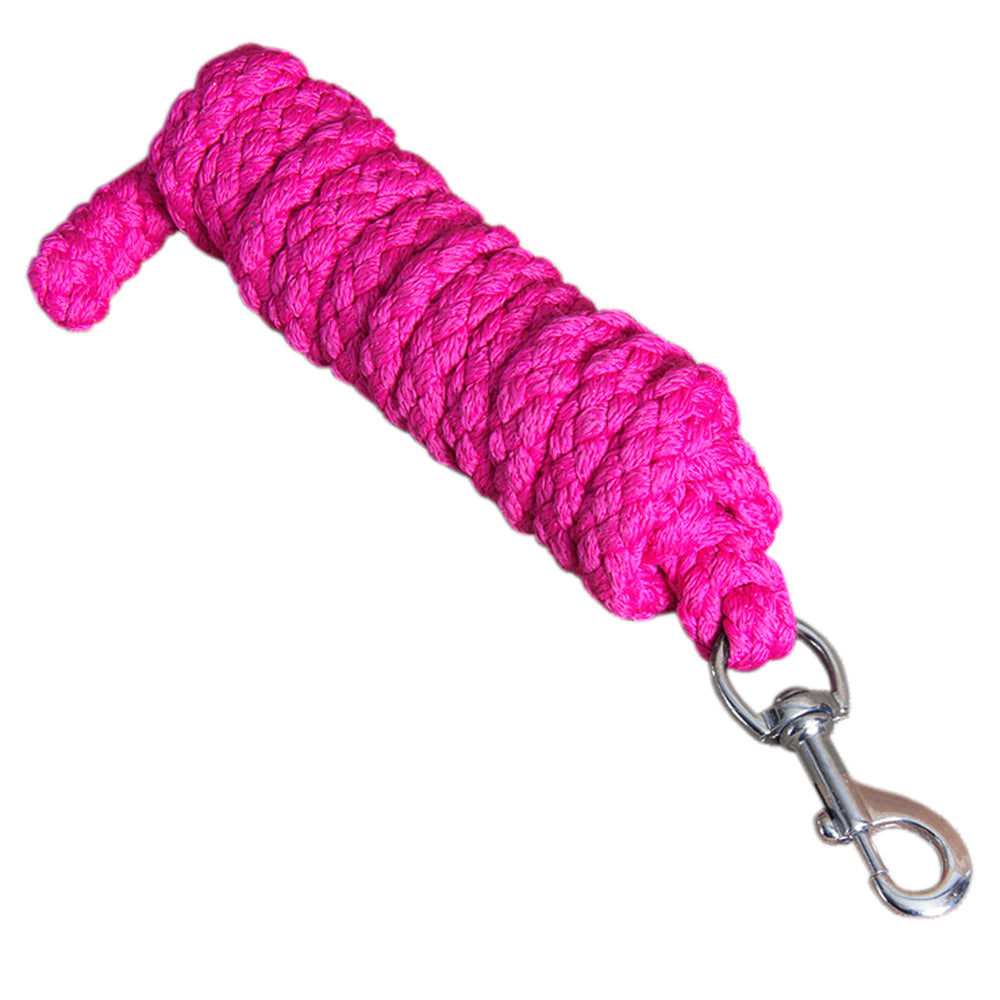 Hilason Horse Riding Poly Roping Lead Rope Burgundy 1/4&quot;X8 Ft Snaps