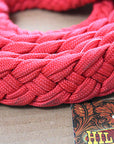 Hilason Braided Poly Barrel Racing Contest Reins Flat 1" X 8Ft Red