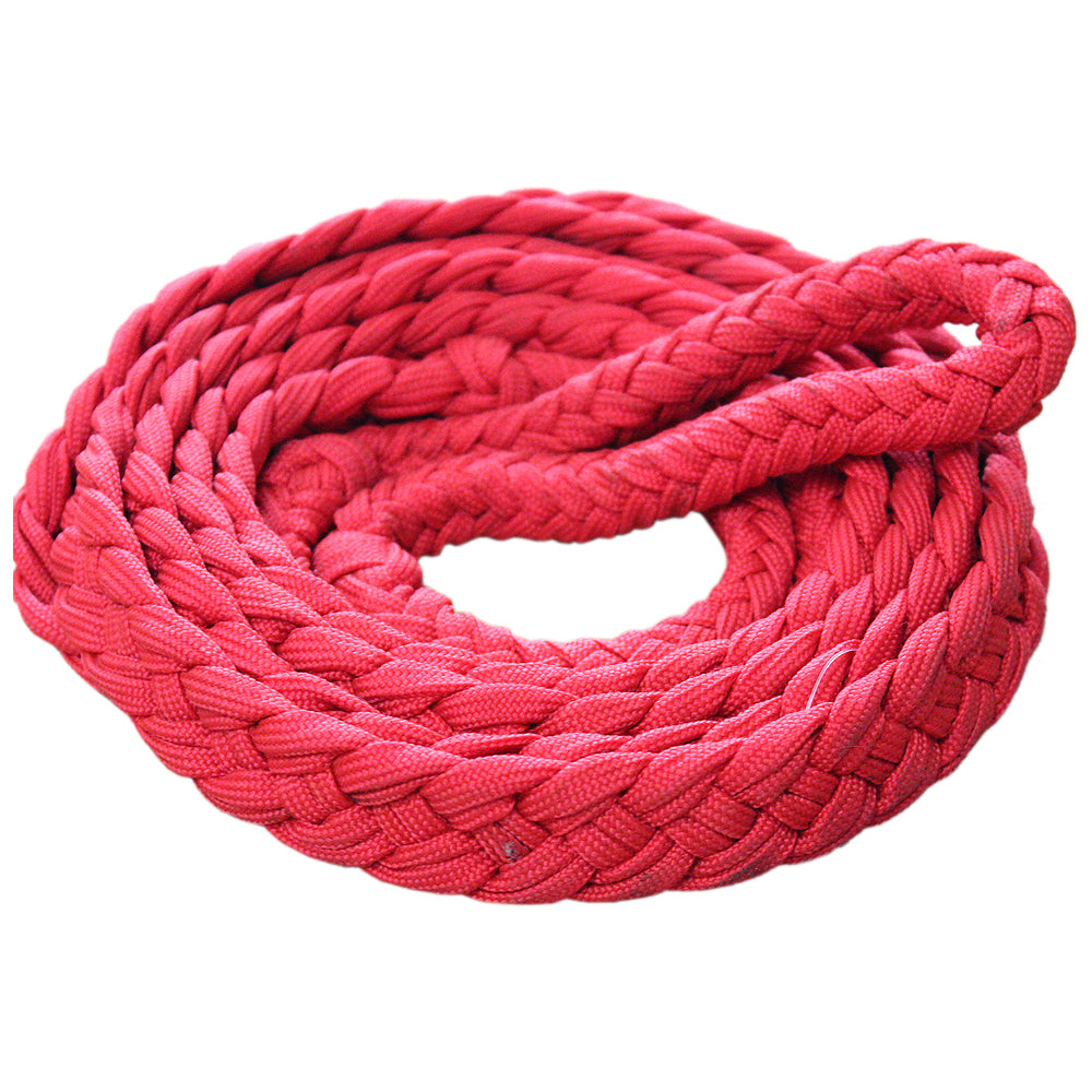 Hilason Braided Poly Barrel Racing Contest Reins Flat 1" X 8Ft Red