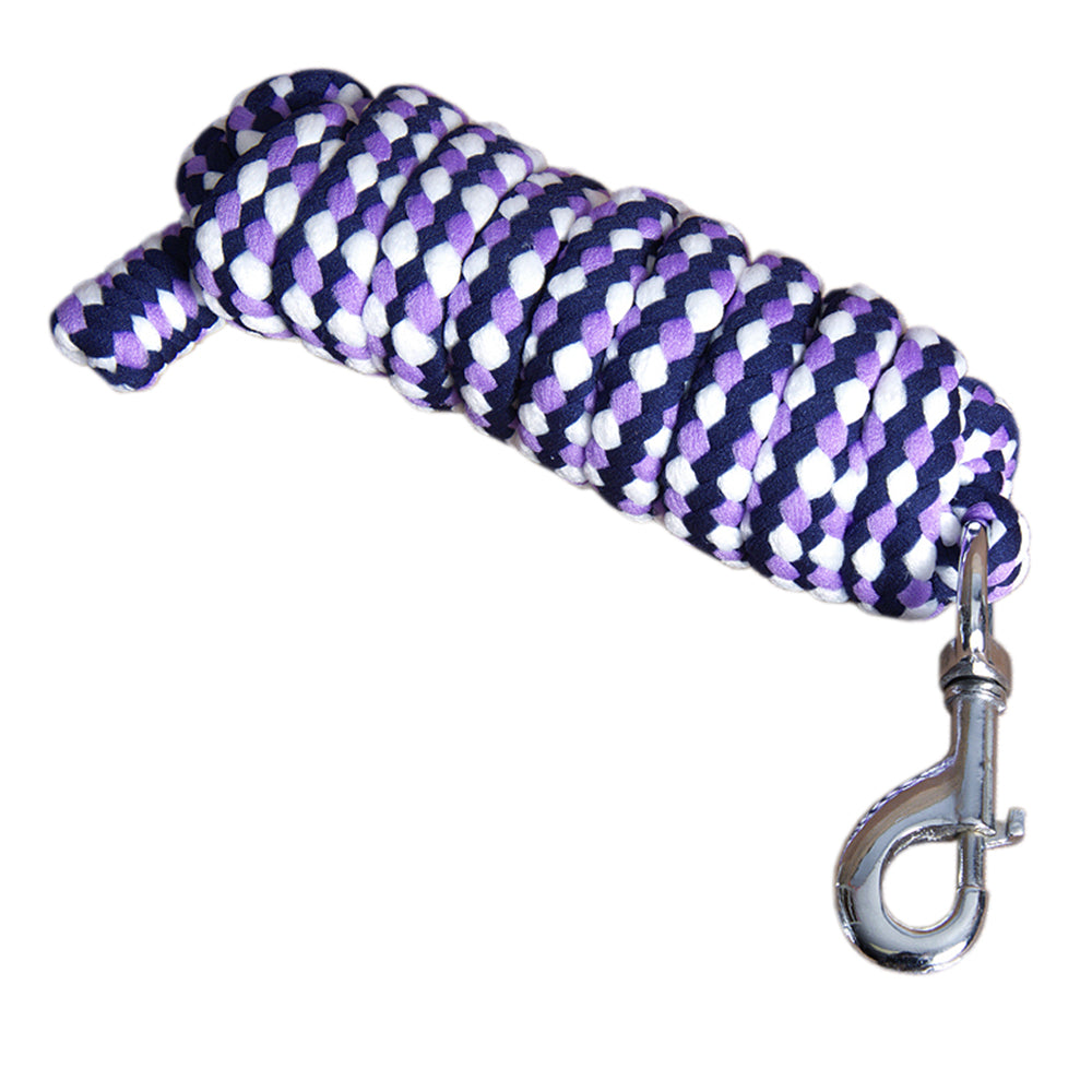Hilason Horse Riding Poly Roping Lead Rope Burgundy 1/4&quot;X8 Ft Snaps