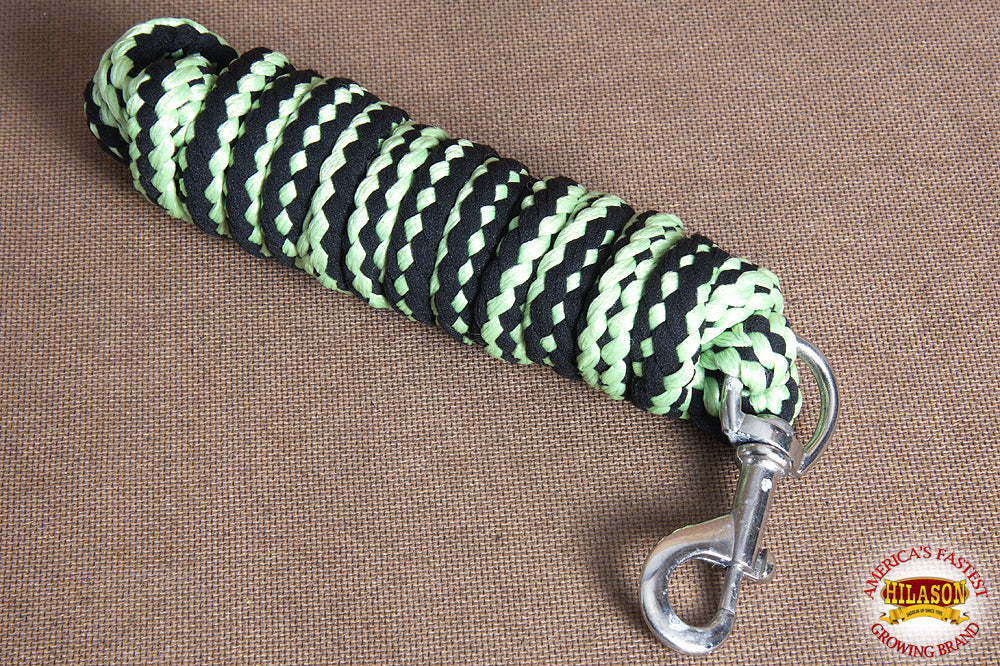 Hilason Horse Riding Poly Roping Lead Rope Burgundy 1/4&quot;X8 Ft Snaps