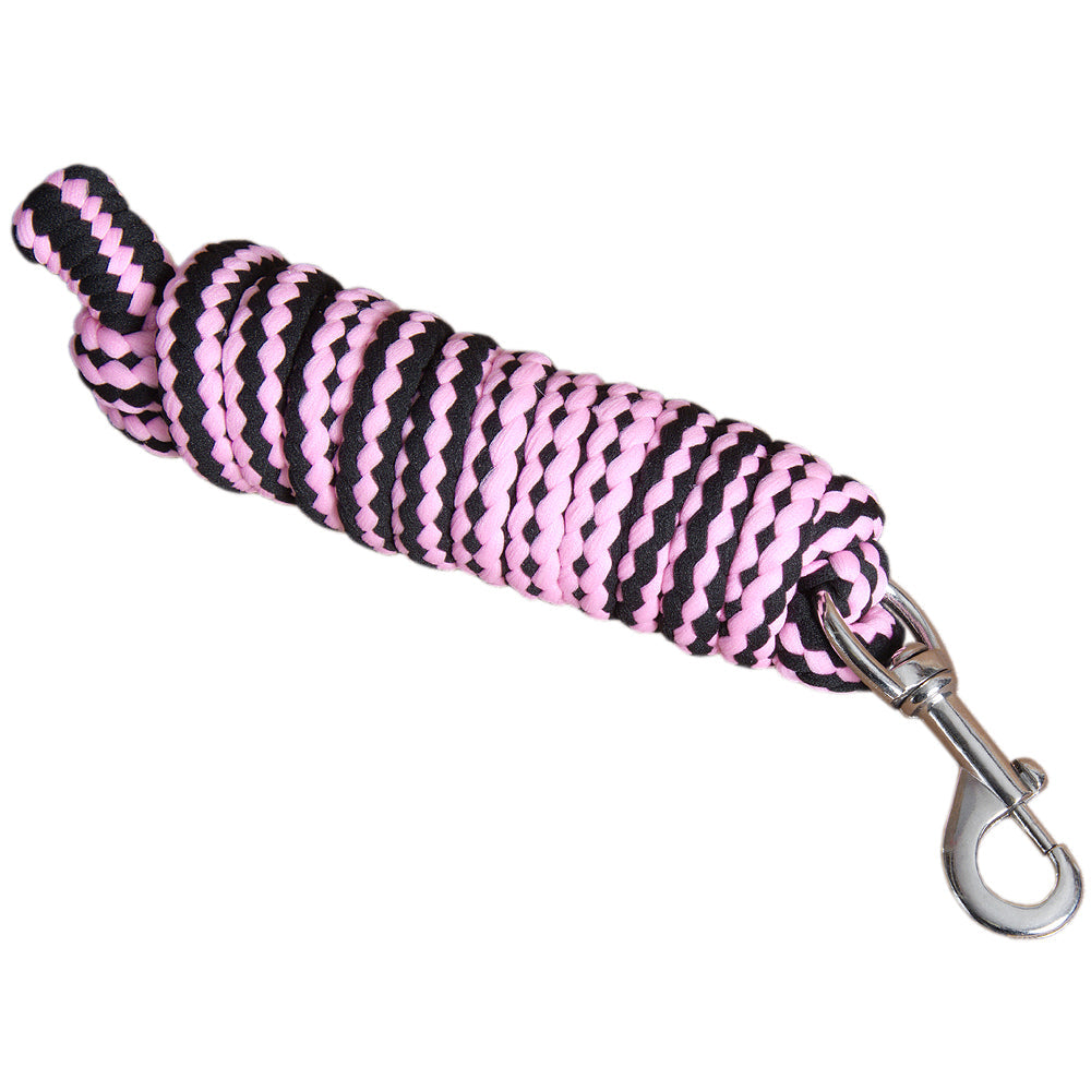 Hilason Horse Riding Poly Roping Lead Rope Burgundy 1/4&quot;X8 Ft Snaps