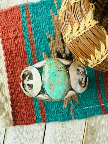 Navajo Sterling Silver & Turquoise Cuff Bracelet